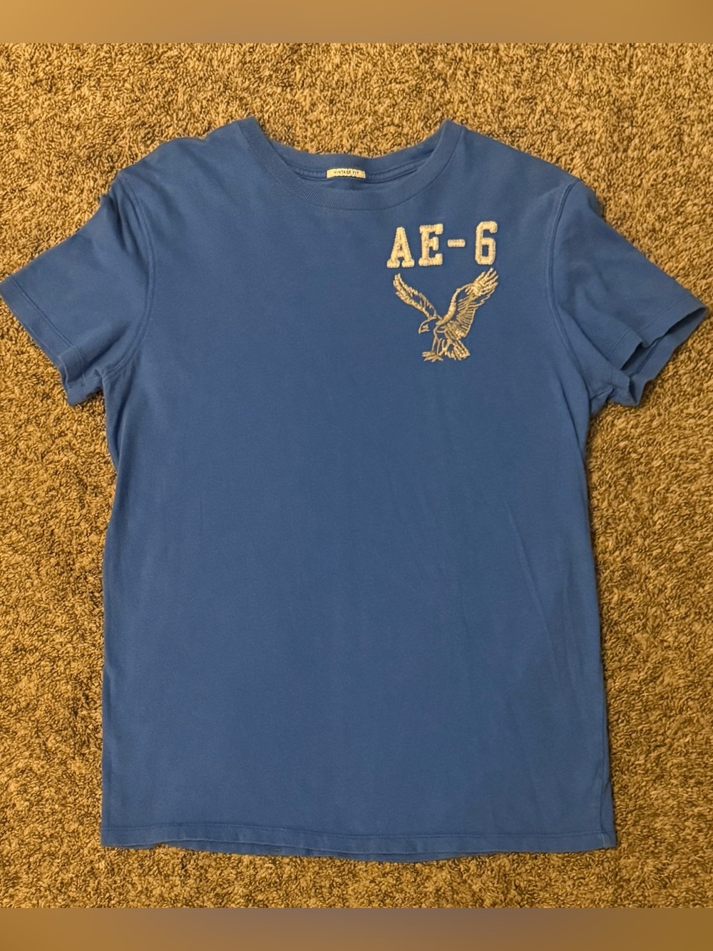 American Eagle Outfitters Men’s Blue Logo Crewneck Tee